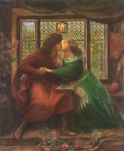 リミニのパオロとフランチェスカ 作： Dante Gabriel Charles Rossetti